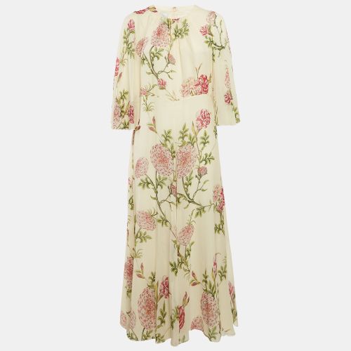 Phyton Floral Print Silk Flared Maxi Dress L - Giambattista Valli - Modalova