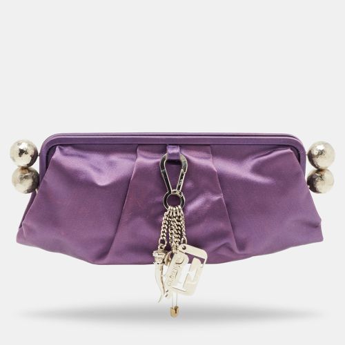 Satin Charm Frame Clutch - Gianfranco Ferre - Modalova