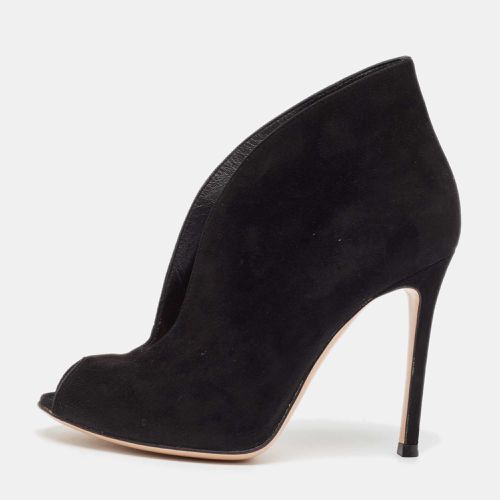 Suede Vamp Booties Size 35 - Gianvito Rossi - Modalova