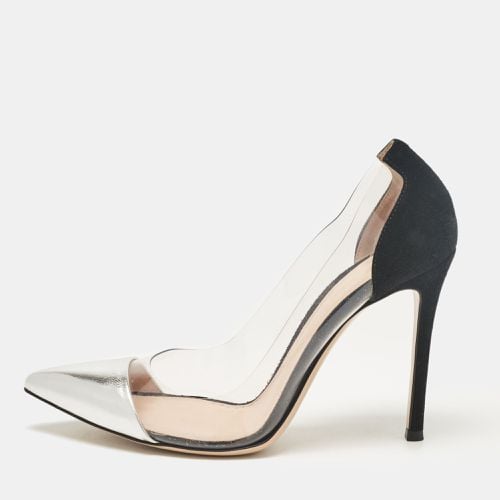 Black Leather, Suede and PVC Plexi Pumps Size 36.5 - Gianvito Rossi - Modalova