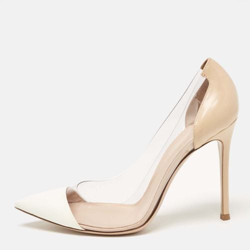 Beige Leather and PVC Plexi Pumps Size 38.5 - Gianvito Rossi - Modalova