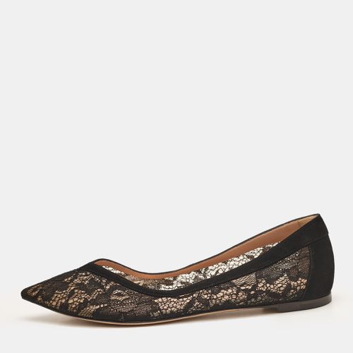 Lace and Suede Ballet Flats Size 39 - Gianvito Rossi - Modalova