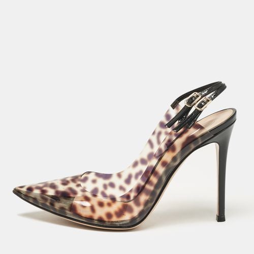 Leopard Print PVC Slingback Pumps Size 39 - Gianvito Rossi - Modalova