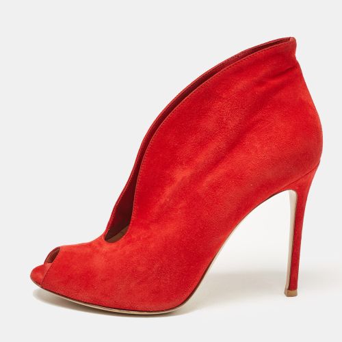 Suede Vamp Peep Toe Pumps Size 39 - Gianvito Rossi - Modalova