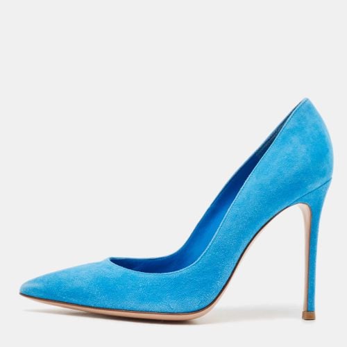 Suede Pointed Toe Pumps Size 37 - Gianvito Rossi - Modalova