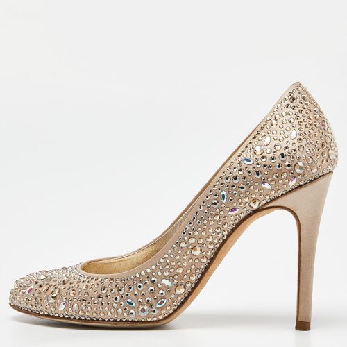 Satin Crystals Embellished Pumps Size 38.5 - Gina - Modalova