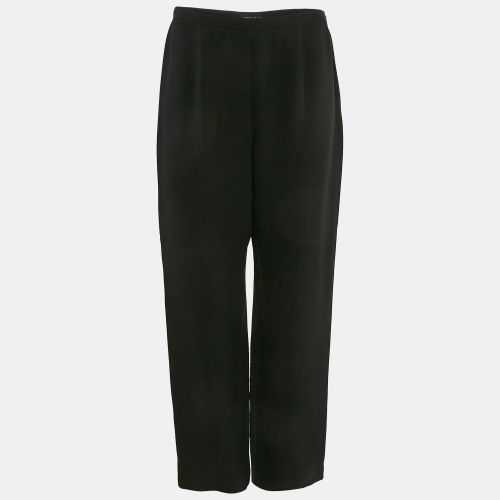 Silk Straight Leg Trousers M - Giorgio Armani - Modalova