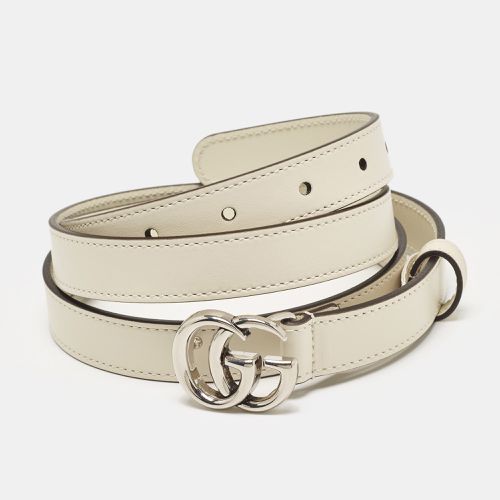 Off Leather GG Marmont Slim Buckle Belt 115CM - Gucci - Modalova