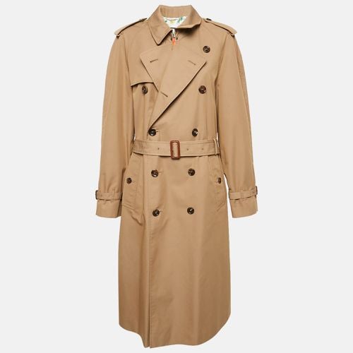 Gabardine Cotton Blend Double Breasted Trench Coat L - Gucci - Modalova