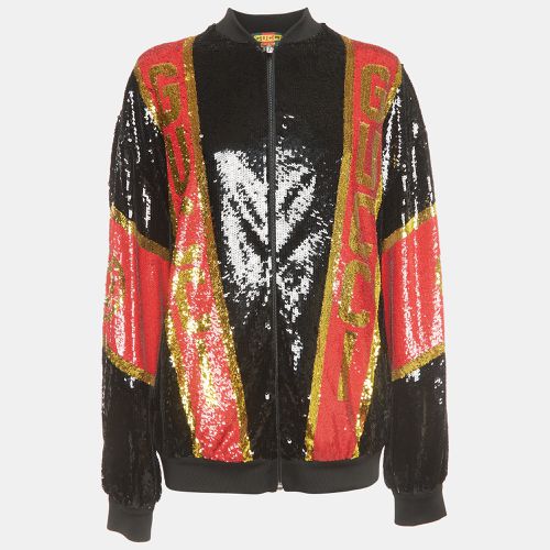 Dapper Dan /Red Logo Motif Sequin Bomber Jacket S - Gucci - Modalova