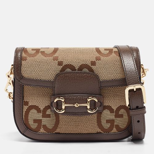 Beige Jumbo GG Canvas Mini Horsebit 1955 Shoulder Bag - Gucci - Modalova