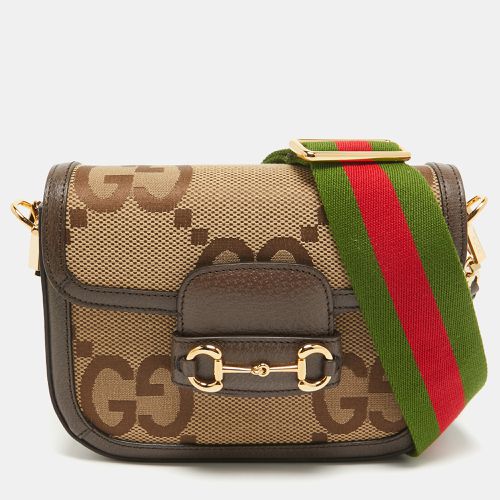 Beige Jumbo GG Canvas Mini Horsebit 1955 Shoulder Bag - Gucci - Modalova