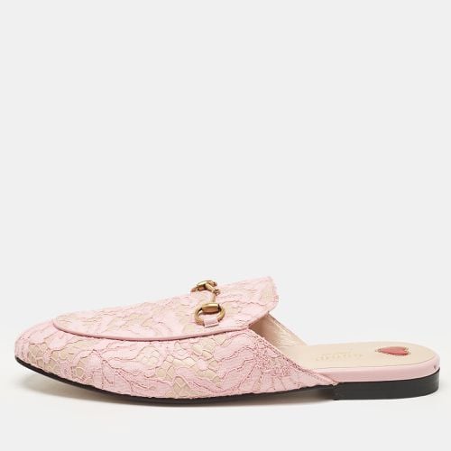 Lace and Satin Princetown Mules Size 40 - Gucci - Modalova