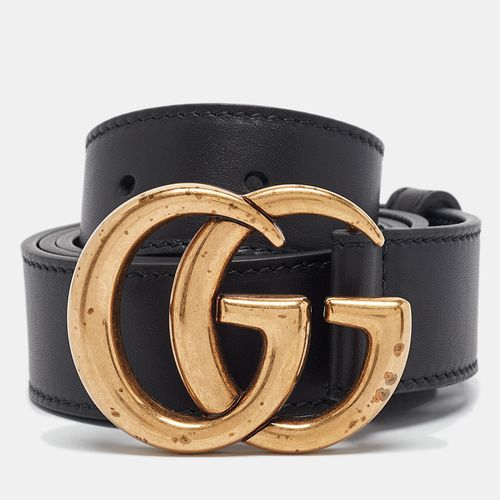 Leather GG Marmont Buckle Belt 85CM - Gucci - Modalova