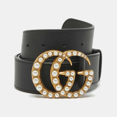 Leather GG Marmont Pearl Belt 90CM - Gucci - Modalova