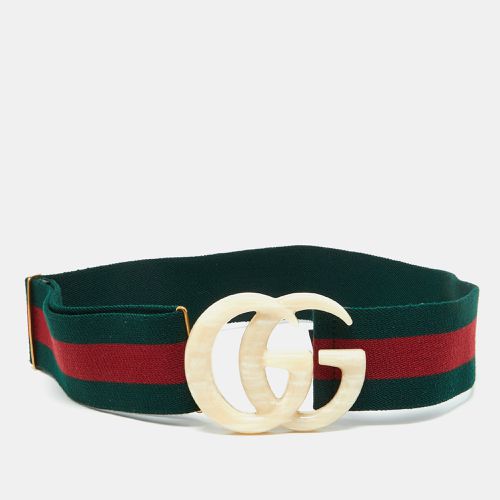 Red Stretch Web Plexi Double G Buckle Belt 85 CM - Gucci - Modalova