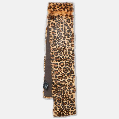 Leopard Print Silk and Lapin Rex Fur Stole - Gucci - Modalova