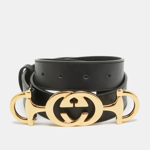 Leather Zumi Buckle Belt 85 CM - Gucci - Modalova