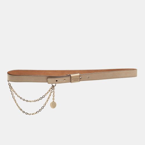 Light Nubuck Leather Chain Detail Waist Belt 90CM - Gucci - Modalova