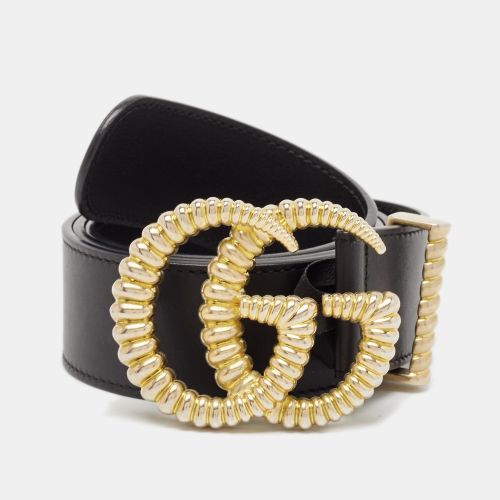 Leather Torchon Double G Buckle Belt 90 CM - Gucci - Modalova