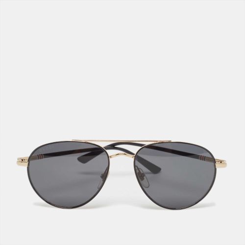 Gold Web Aviator Sunglasses - Gucci - Modalova