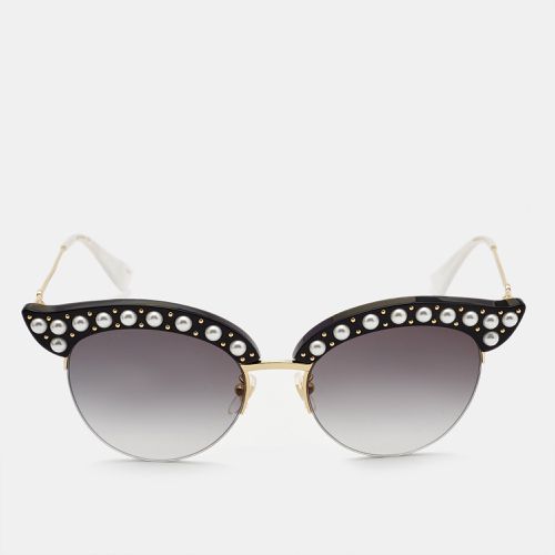 Gradient GG0212S Pearl Studded Cat Eye Sunglasses - Gucci - Modalova