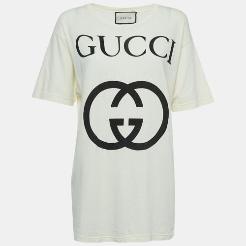 Off Logo Print Cotton Oversized T-Shirt XXXS - Gucci - Modalova