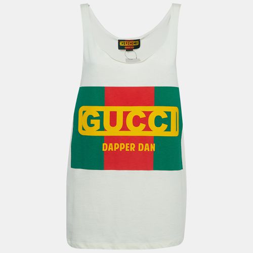 X Dan Dapper Off Logo Printed Cotton Tank Top XS - Gucci - Modalova