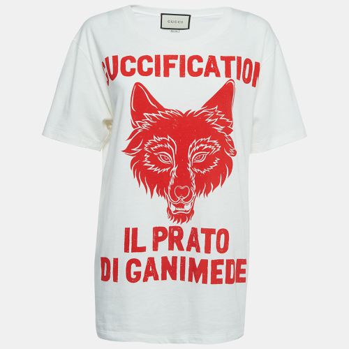 Graphic Print Cotton T-Shirt S - Gucci - Modalova