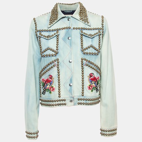 Bird Applique Denim Studded Jacket M - Gucci - Modalova