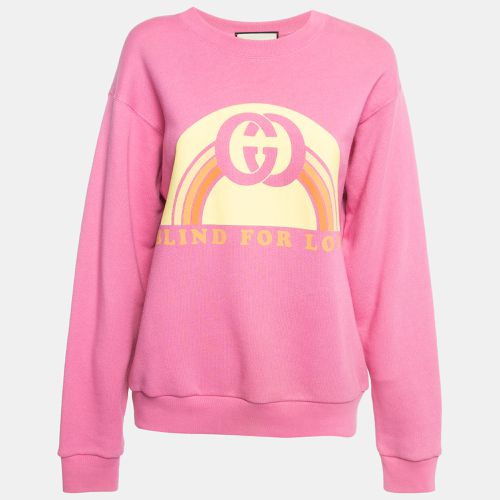 Blind For Love Print Cotton Knit Sweatshirt XS - Gucci - Modalova