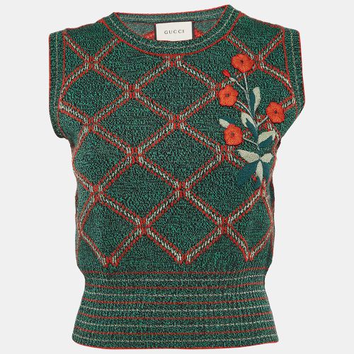 Embroidered Wool Blend Pullover Vest XS - Gucci - Modalova