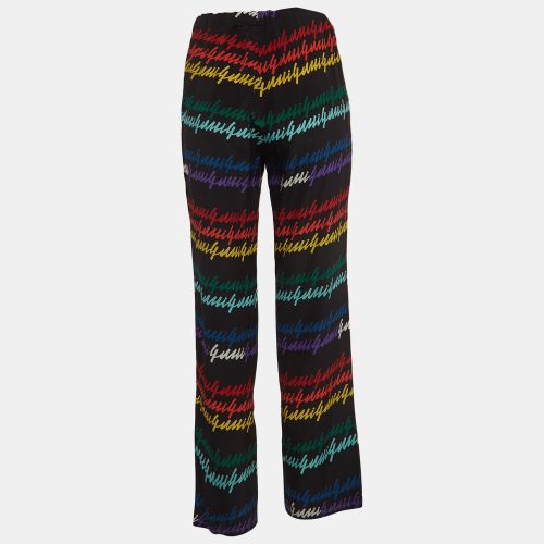 Signature Printed Silk Trousers M - Gucci - Modalova