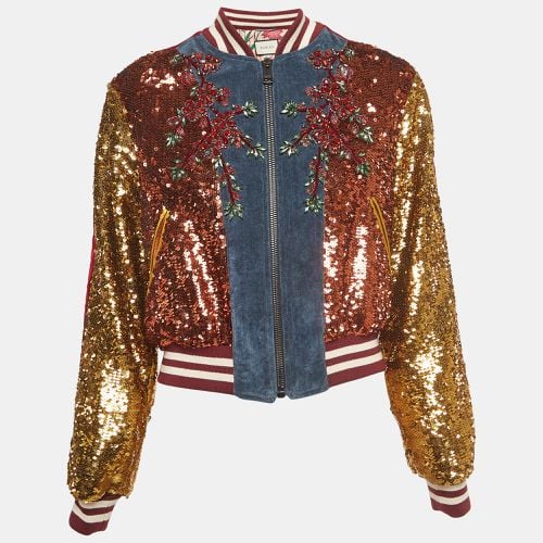 Sequined Embroidered Bomber Jacket M - Gucci - Modalova