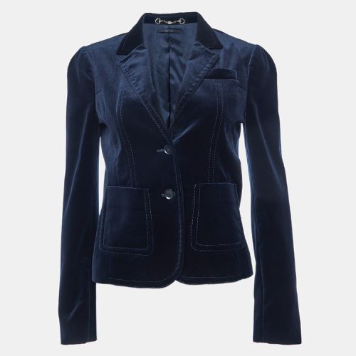 Velvet Button Front Blazer S - Gucci - Modalova