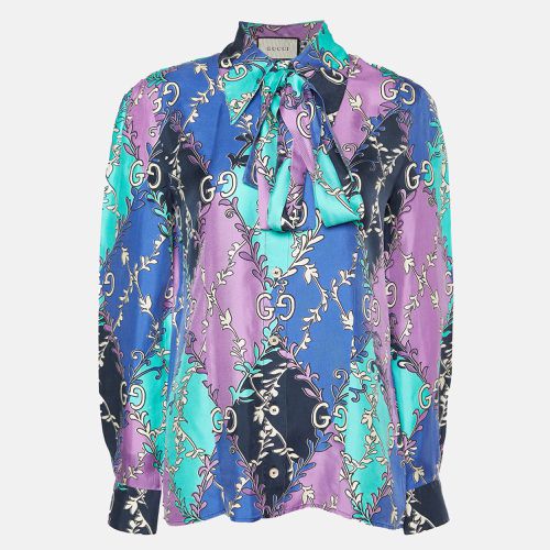 GG Rhombus Printed Silk Buttoned Up Shirt S - Gucci - Modalova