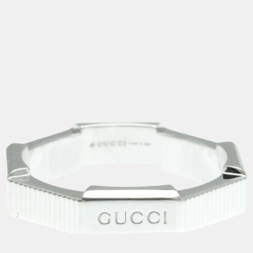 K Gold Silver Link Toe No Stone Ring - Gucci - Modalova