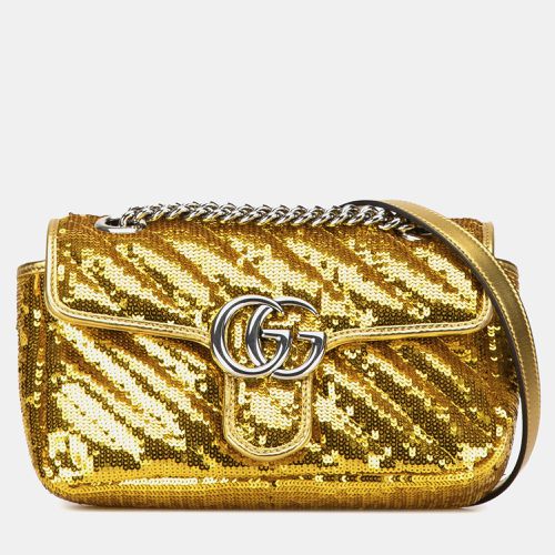 Golden Sequins Small GG Marmont Crossbody Bag - Gucci - Modalova