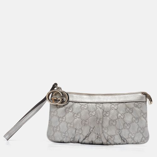 Ssima Leather Interlocking G Wristlet Pouch - Gucci - Modalova