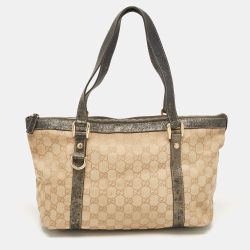 Metallic GG Canvas and Leather Abbey D-Ring Tote - Gucci - Modalova