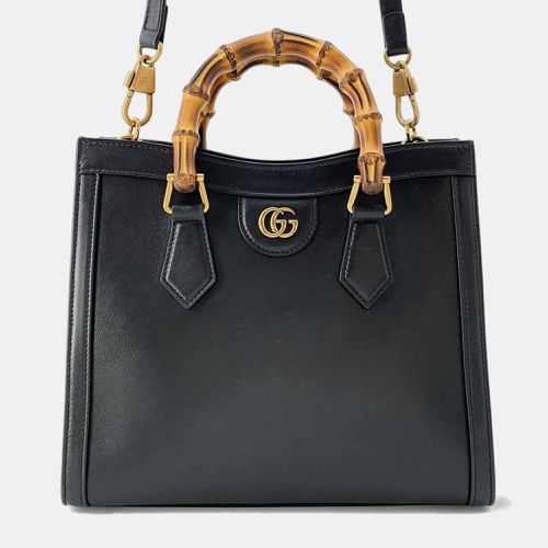 Leather Diana Bamboo Small Handbag - Gucci - Modalova