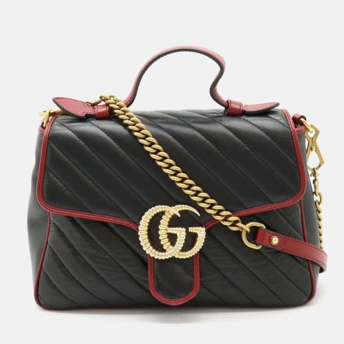 Red Leather GG Marmont Bag - Gucci - Modalova