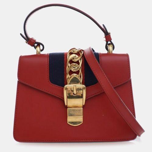 Gucci Mini Calfskin Sylvie Satchel - Gucci - Modalova