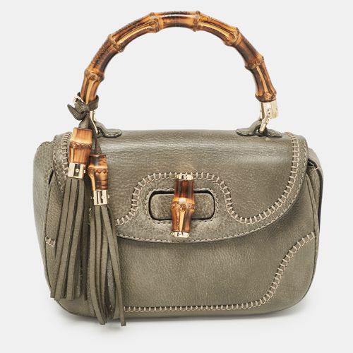 Leather Medium New Bamboo Top Handle Bag - Gucci - Modalova