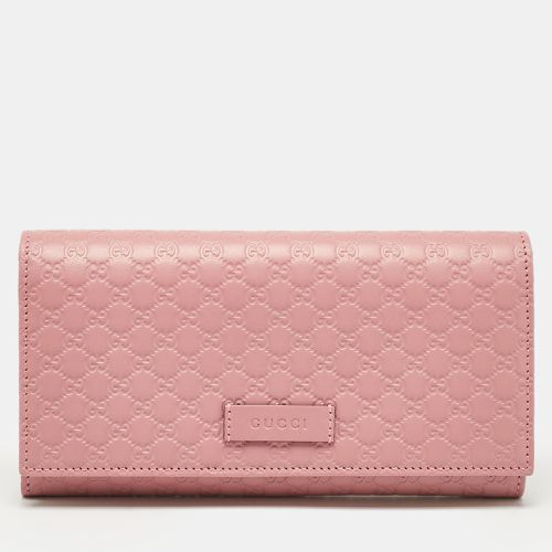 Microssima Leather Flap Continental Wallet - Gucci - Modalova