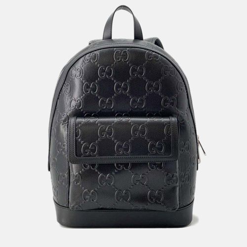 Leather GG Embossed Backpack - Gucci - Modalova