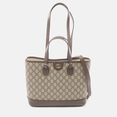 Beige Coated Canvas Leather Ophidia Small GG Supreme Tote Bag - Gucci - Modalova