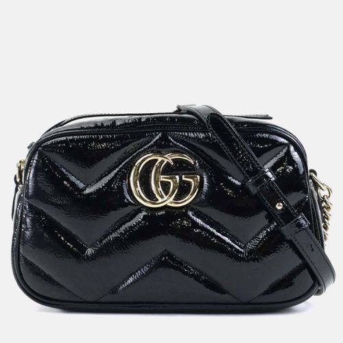 Patent Leather GG Marmont Shoulder Bag - Gucci - Modalova