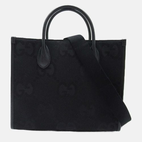 Leather canvas Jumbo GG Tote Bag - Gucci - Modalova