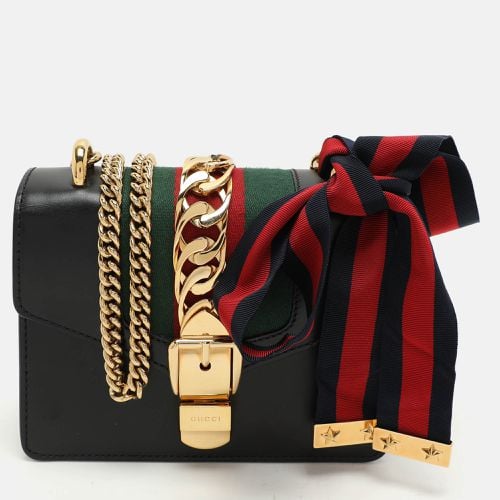 Leather Mini Web Chain Sylvie Shoulder Bag - Gucci - Modalova